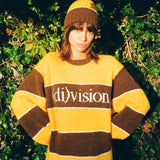 STRIPED LOGO KNIT SWEATER