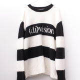 STRIPED LOGO KNIT SWEATER