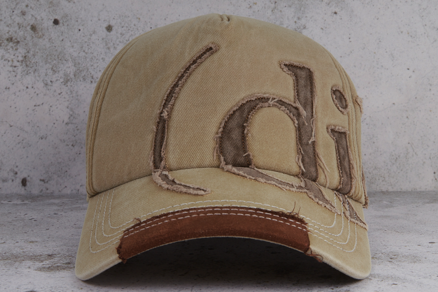 Buy online Lv Leather Cap With Brown Flower Design In Pakistan